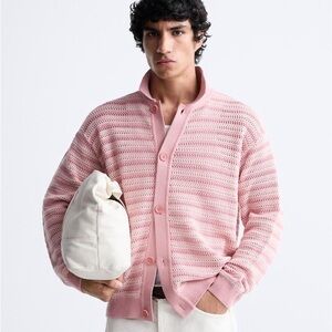 NWT TEXTURED 100% COTTON CARDIGAN